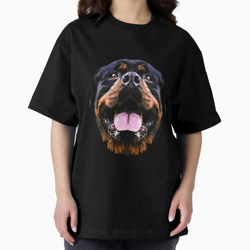 Colorful Geometric Rottie Dog Lover by reyeskhan79