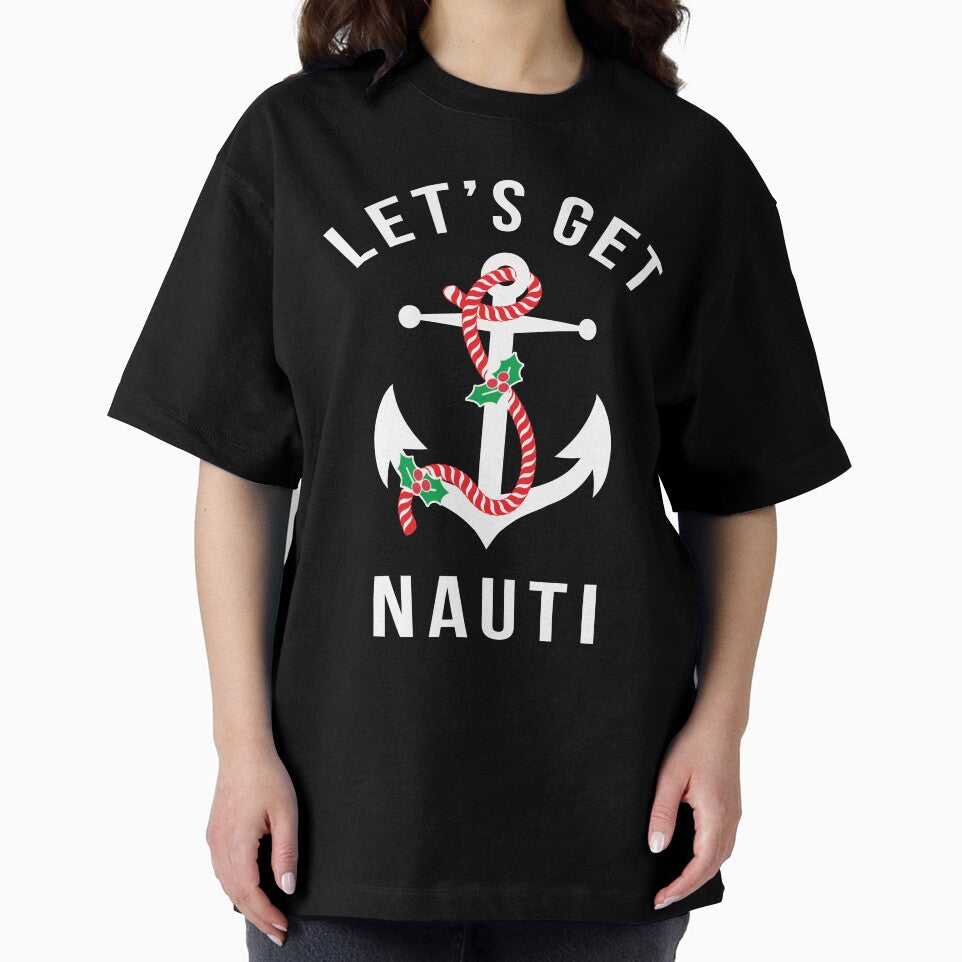 Let's Get Nauti Naughty Pun Nautical Christmas by DOLCEINDIGO