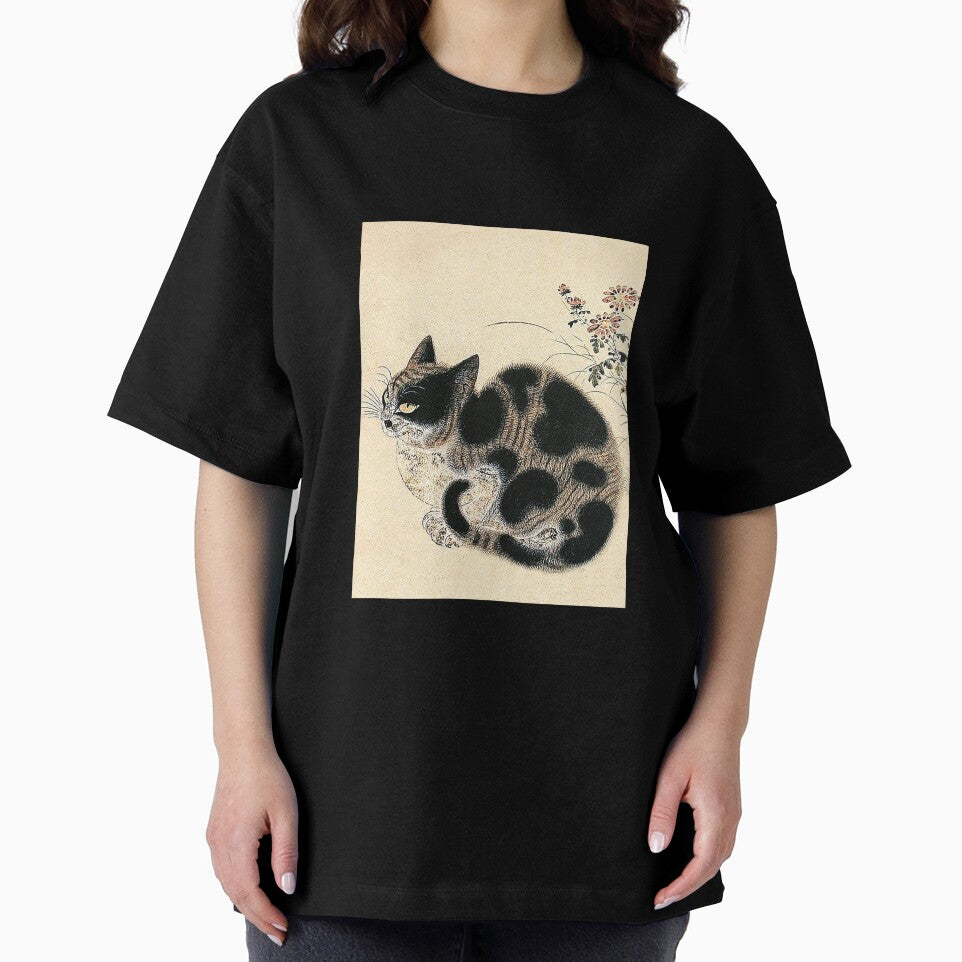 Antique Japanese Woodblock Watercolor Cat Print by Epitome Girl