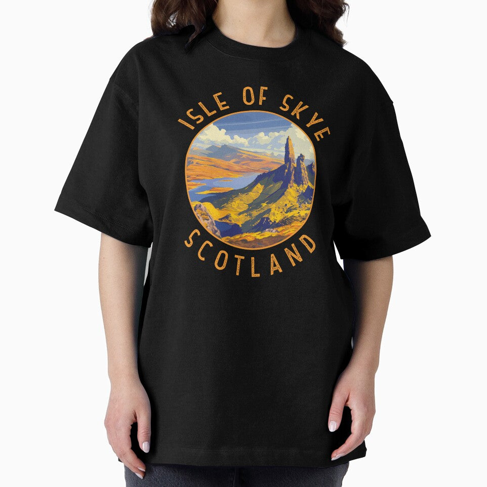 Isle of Skye Scotland Retro Distressed Circle by KrisSidDesigns