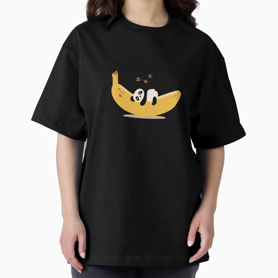 Little Panda Sleeping on a Banana by Chigurena