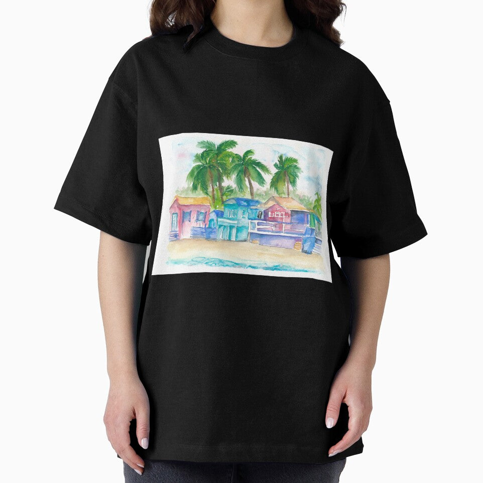 Colorful Tropical Houses at the Caribbean Dream Beach Island by artshop77