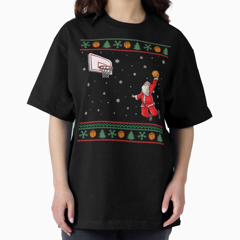 Christmas Basketball Santa Funny Sport Xmas by BuynPose