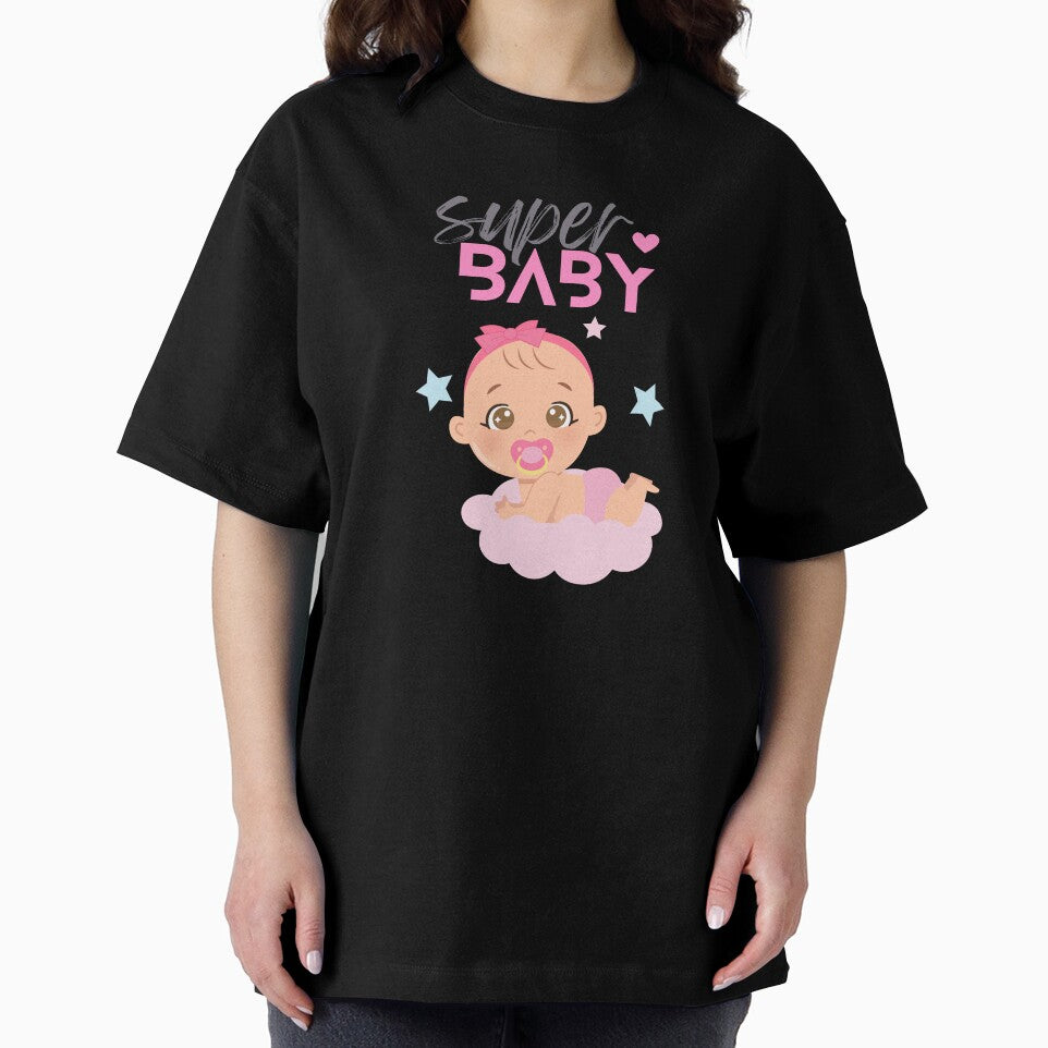 Super Baby Girl Cute Sleeping on a Claud by BoomBoomBaby