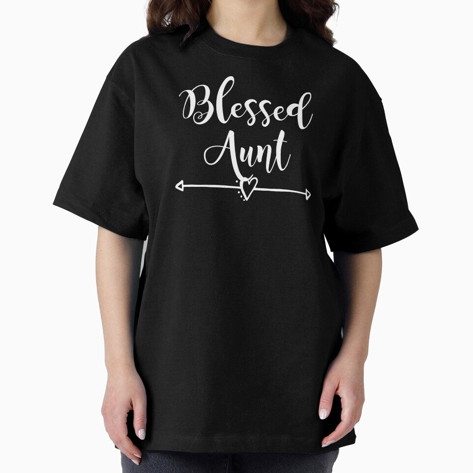 Typography Blessed Aunt with Arrow Heart by Merchking1