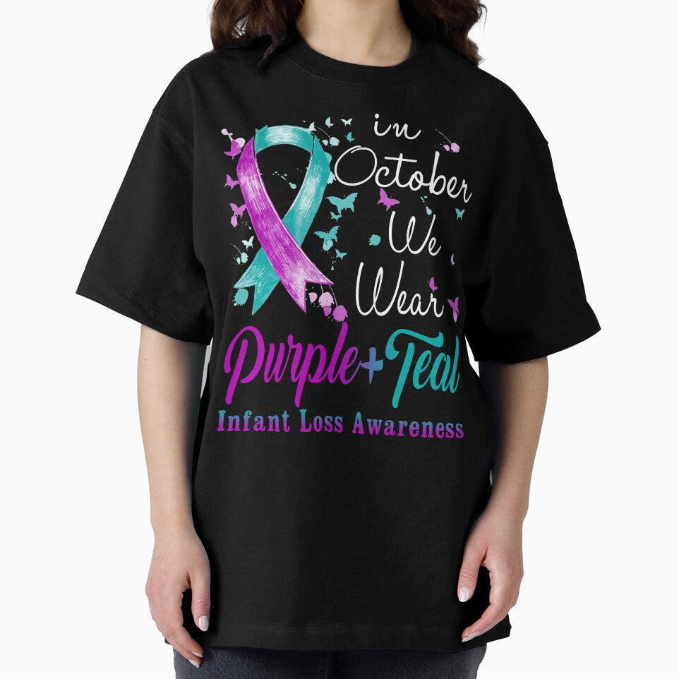 In October We Wear Purple & Teal Ribbon Infant Loss Awareness by largellie