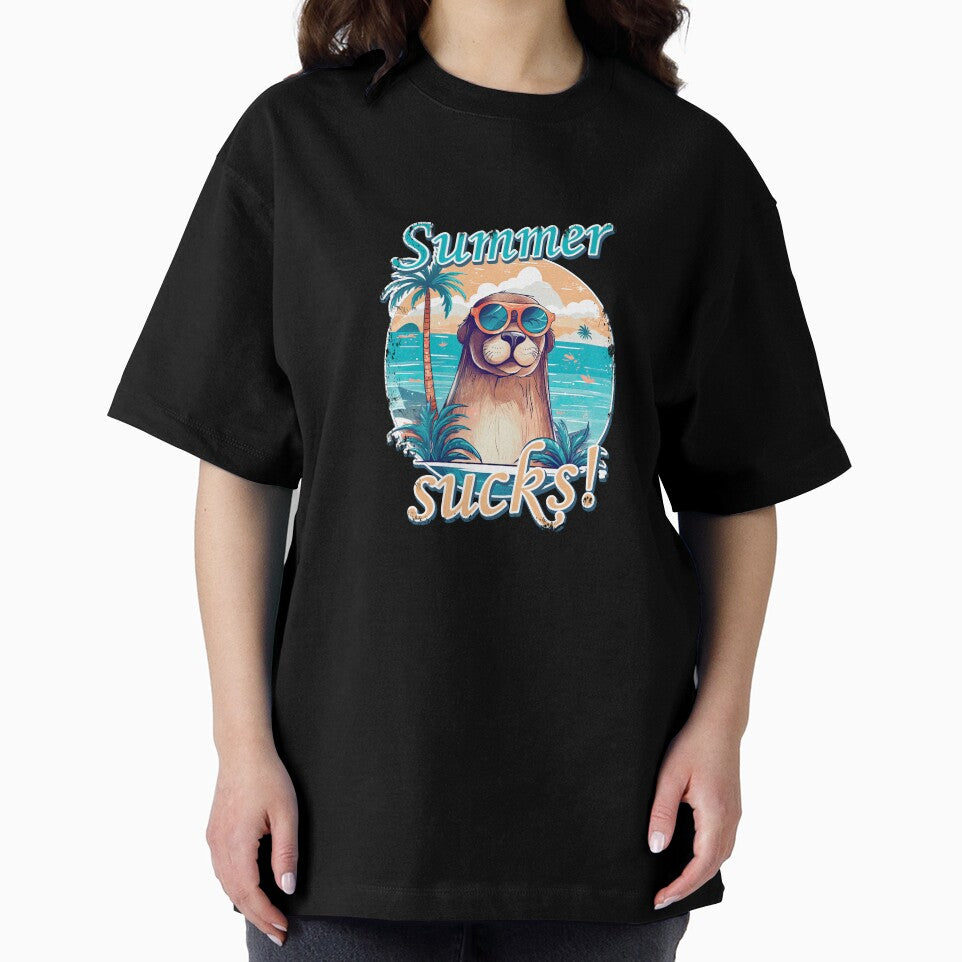 Summer sucks Otter seal sea lion with sunglasses by TeePulseMania