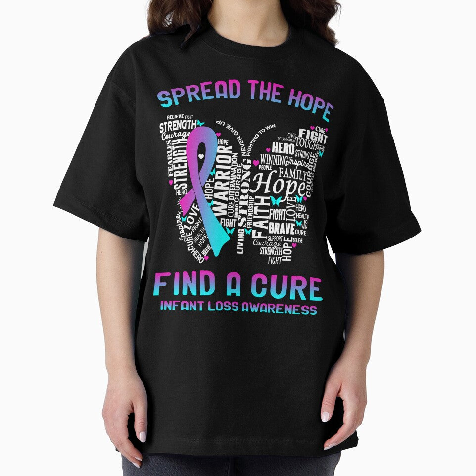 Butterfly Ribbon Spread The Hope Find A Cure Infant Loss Awareness by Tadmab