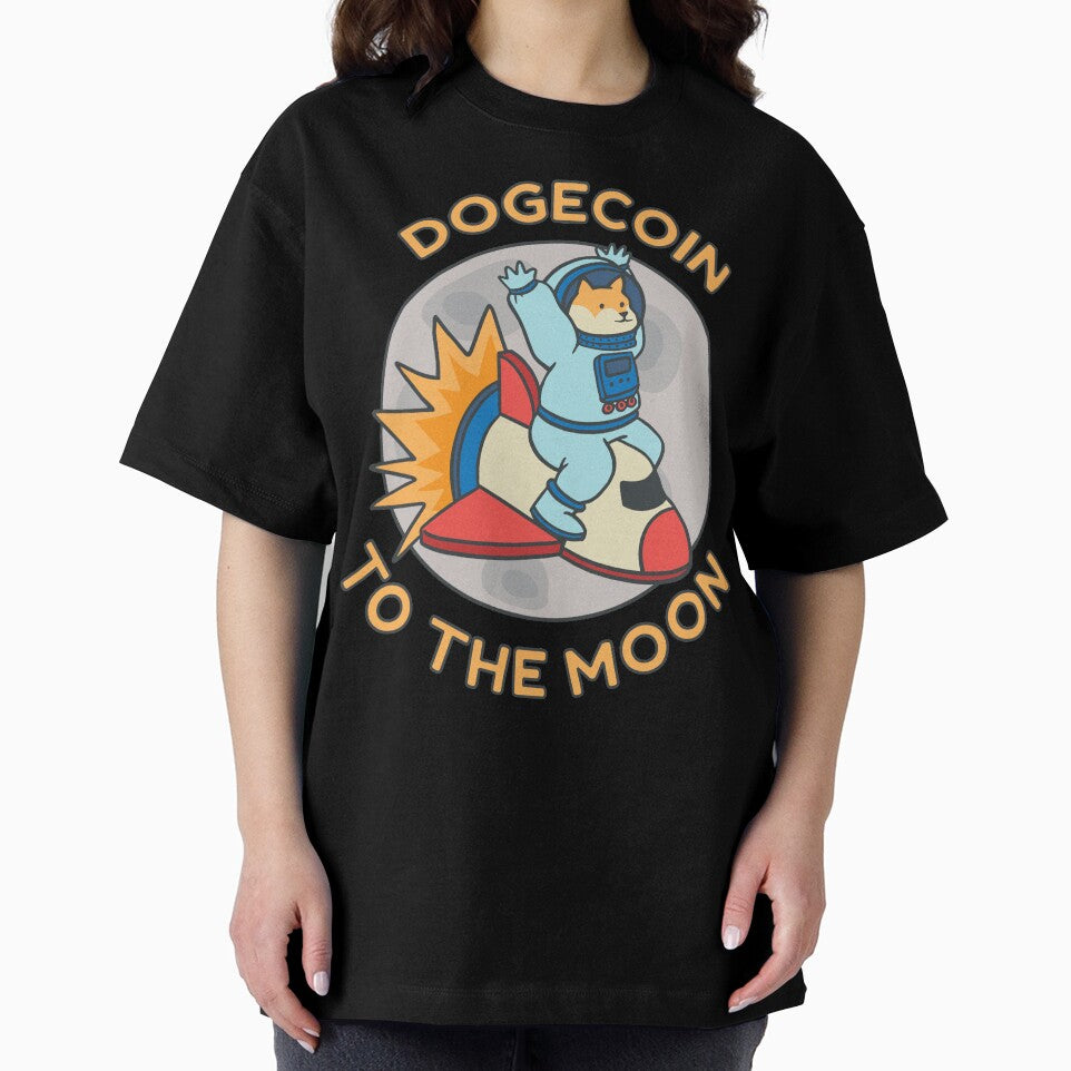 Dogecoin Astronaut To The Moon by Hoiho Adventure Shirts