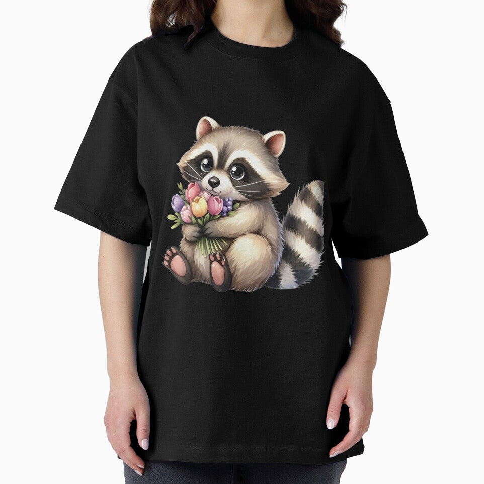 Cute raccoon with flowers by Filotecnia