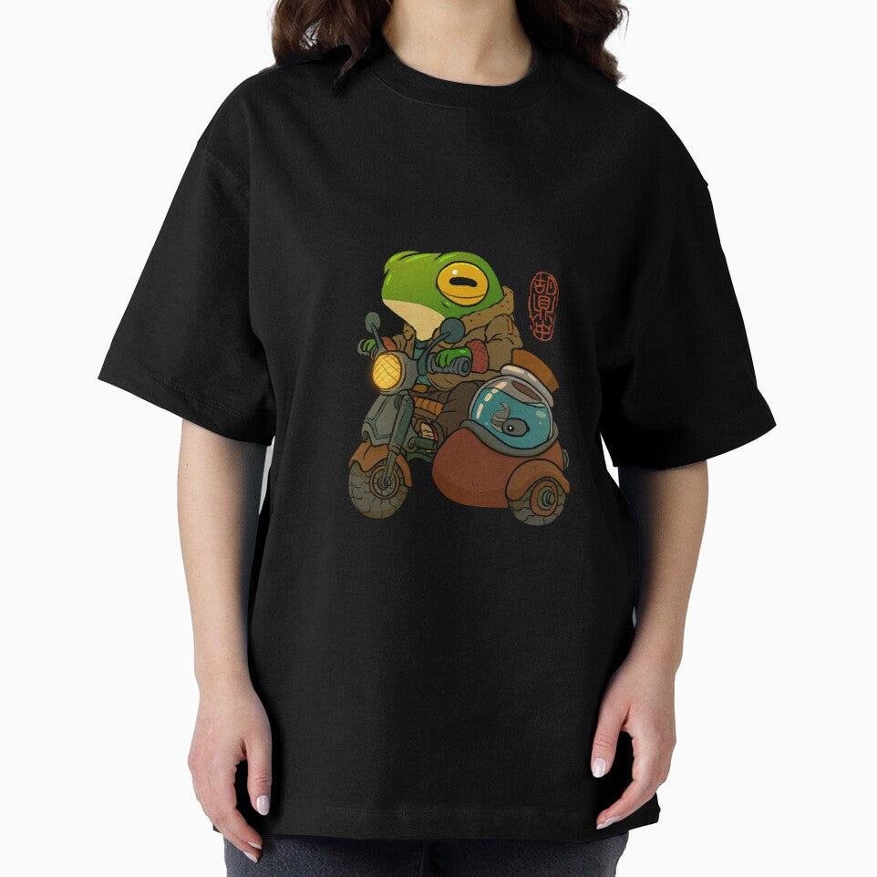 road trip motorcycle frog artwork asian style by DingHuArt