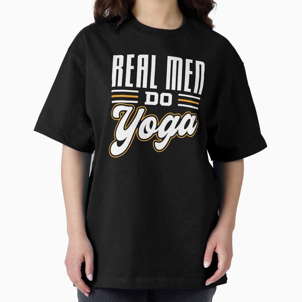 Funny Yoga Man Yogi Men Who Yoga Real Men Gift print by Lisbob