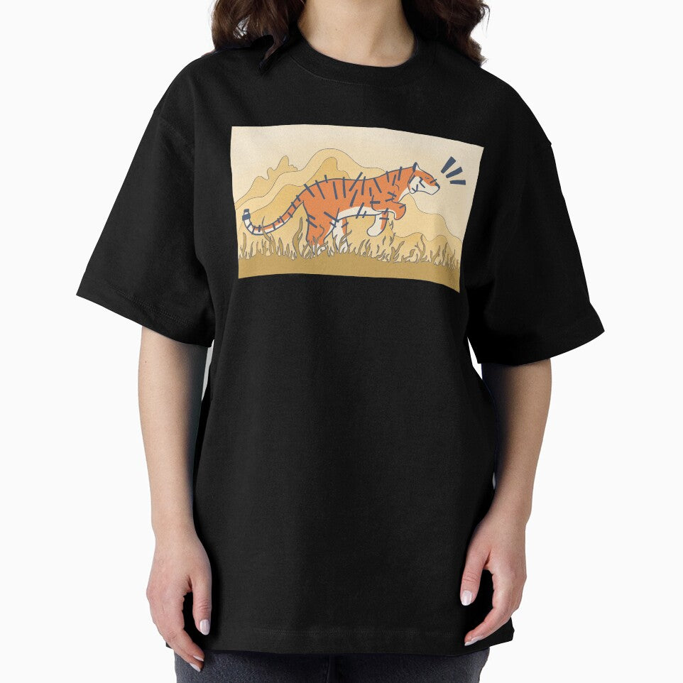 Running Geometric Striped Tiger by bassoongirl123