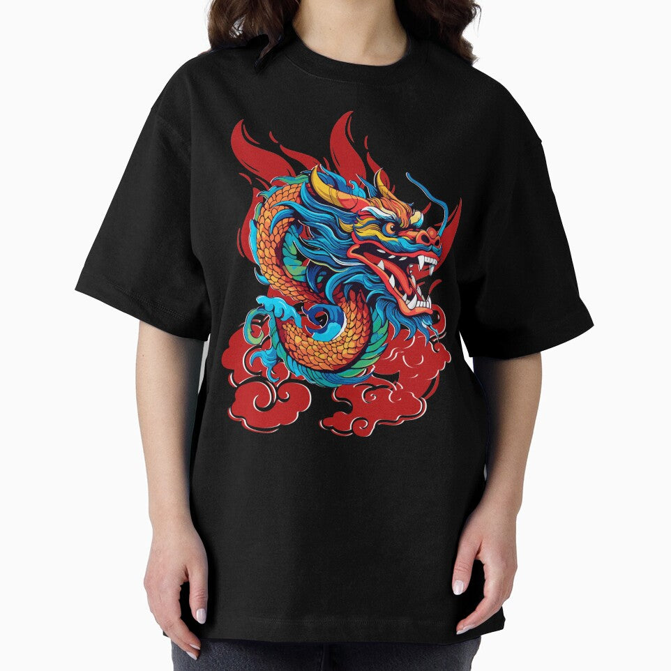 Dragon In Red Smoking Flames by suewen