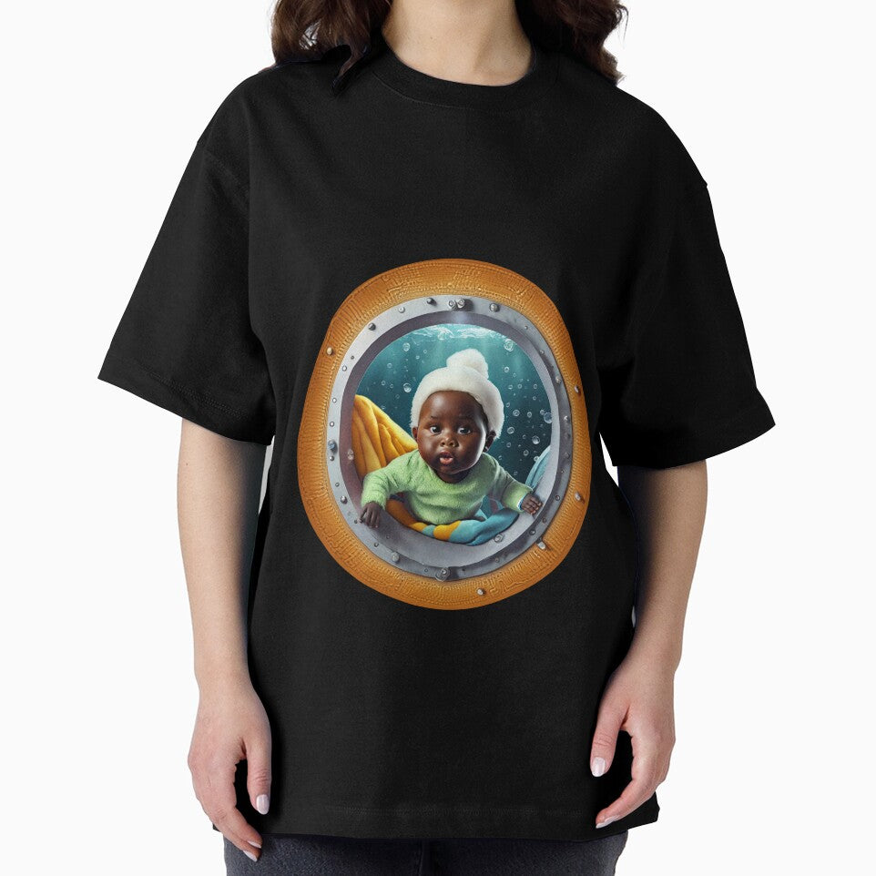 African American Baby on Board, Baby looking through window by SGillum