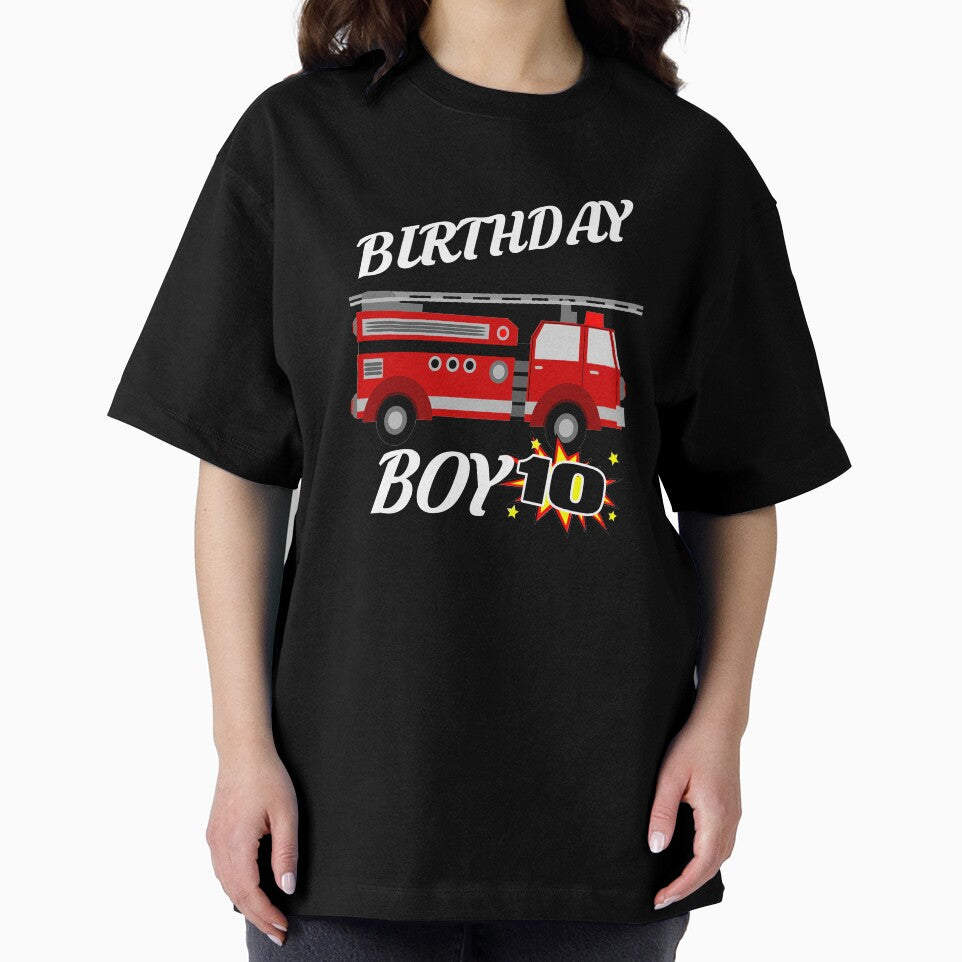 10 Years Old Birthday Design Firetruck GifDesign by drwigglebutts