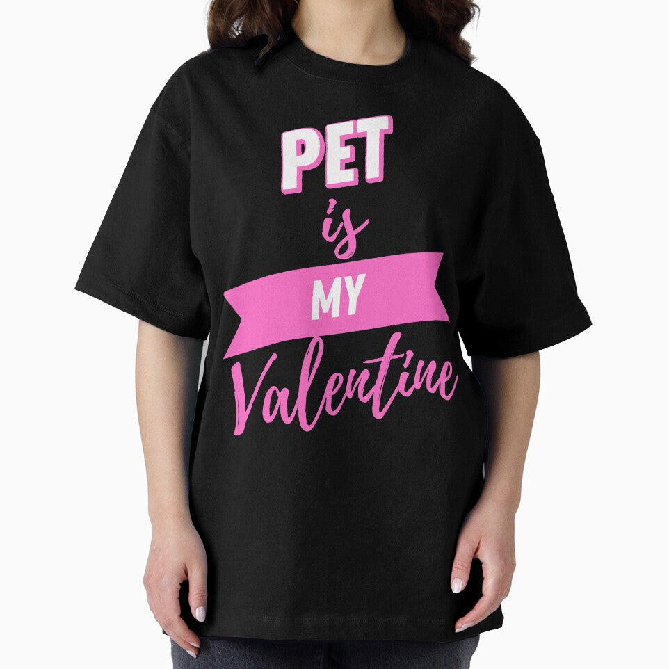 Valentines Day Couples Matching Valentine Fun | Pet Is My Valentine Pink And Black by Rainbows Rock