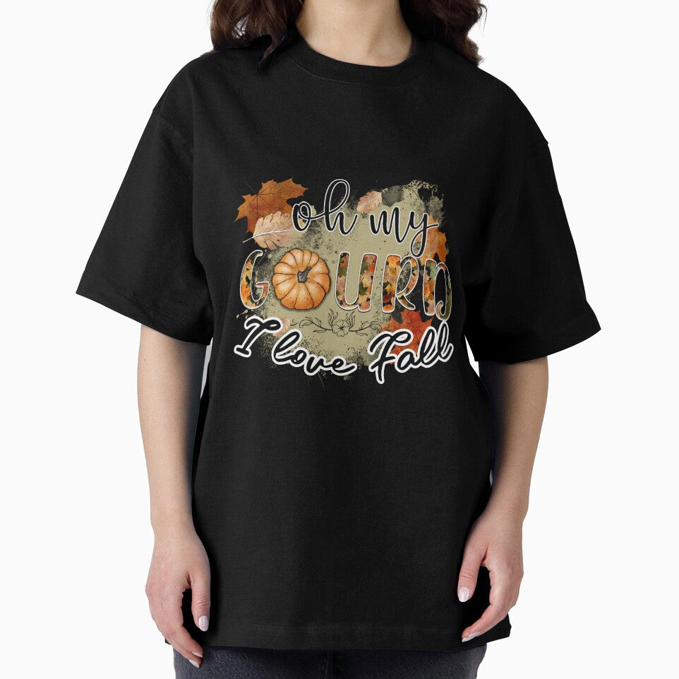 Oh My Gourd, I Love Fall – Cute Autumn Pumpkins & Leaves Design | Cozy Fall Gift Idea by petpuppymania