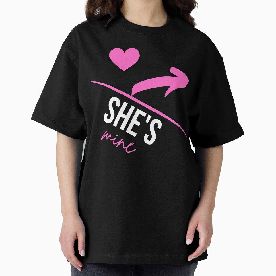 Valentines Day Couples Matching Valentine Fun | She's Mine With Arrow and  Pink Heart White by Rainbows Rock