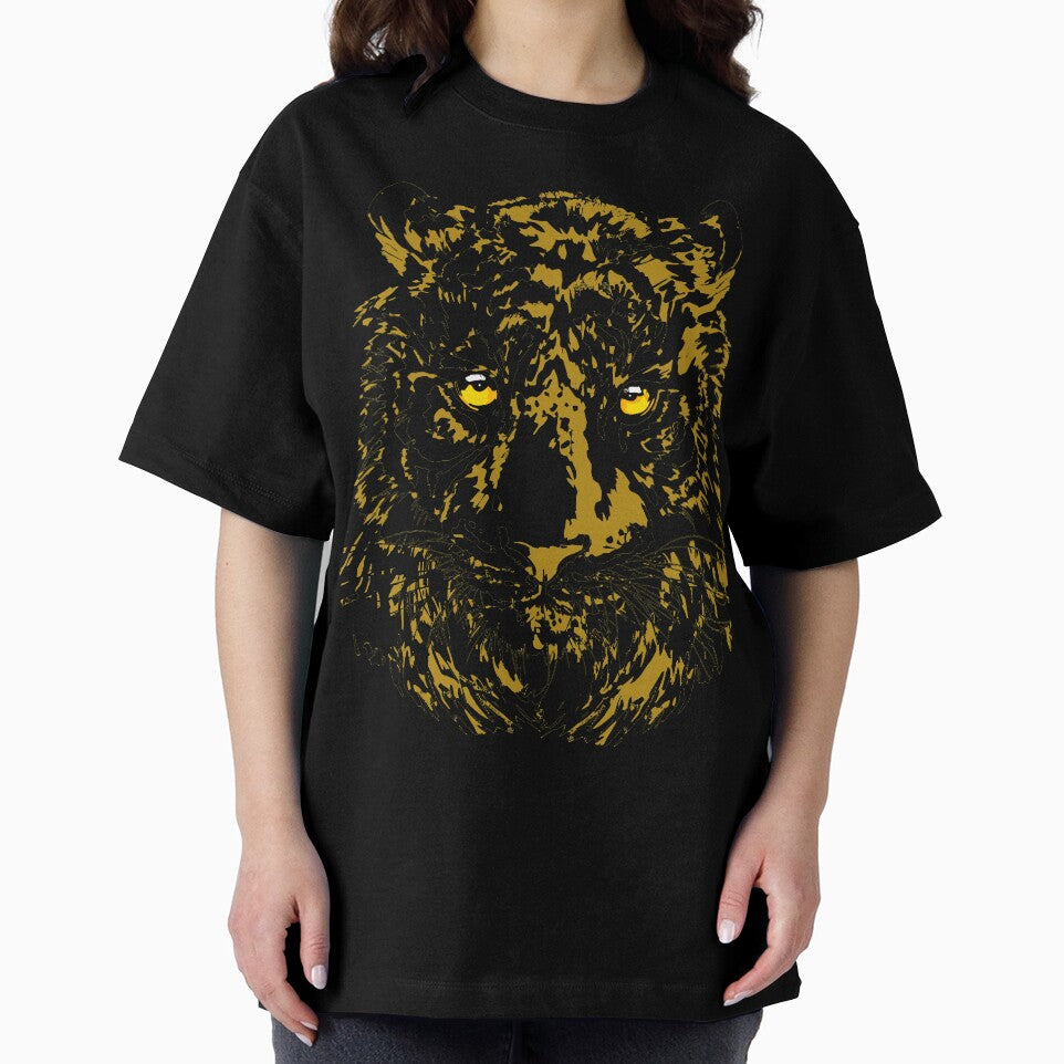Beige Tiger Head T-Shirt - Tiger T-Shirt by BigWildKiwi