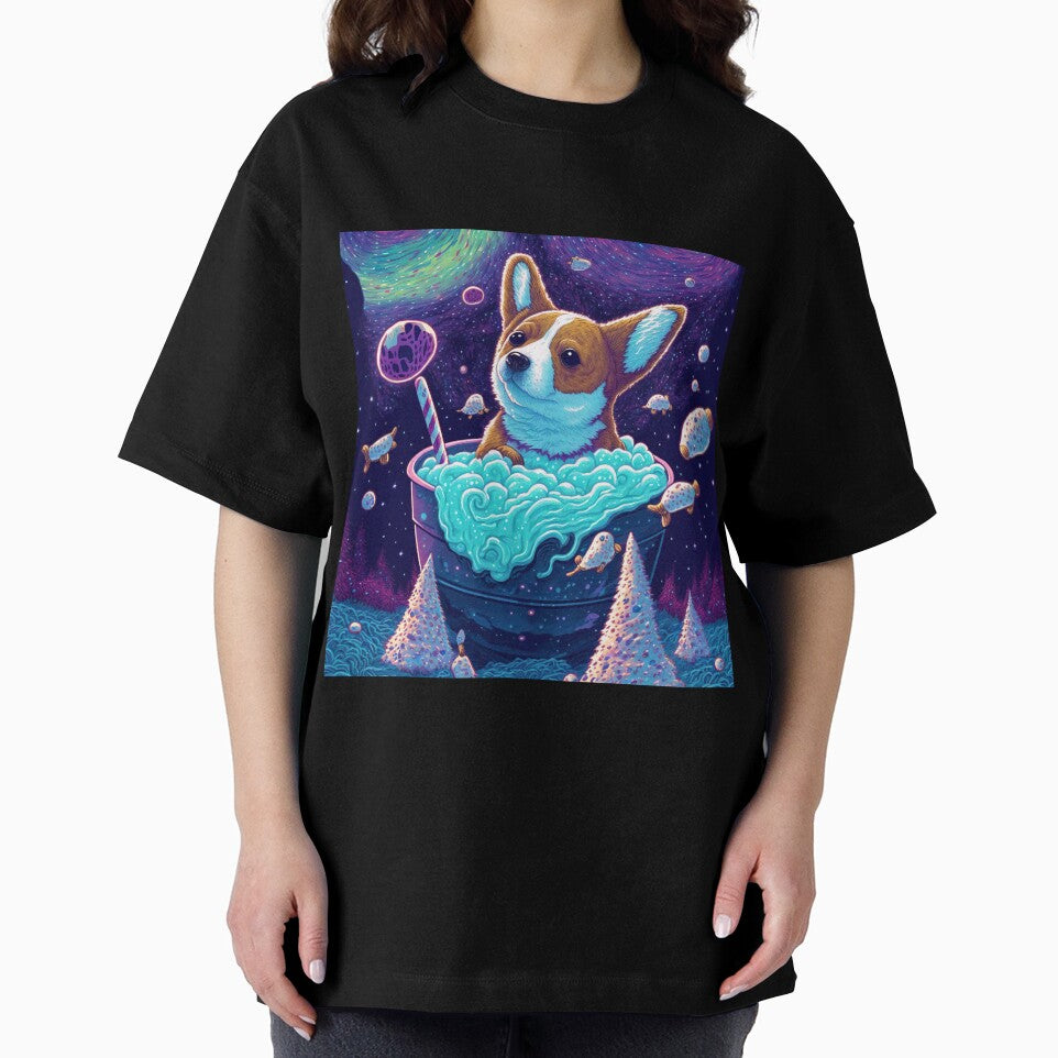 Sidereal [corgi] dog in space taking a shower by IA-Power