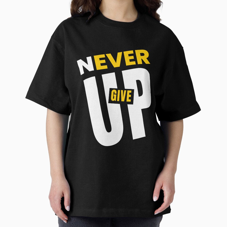 Never Give UP Classic T-Shirt | Motivational Quotes T Shirt by Glixyy