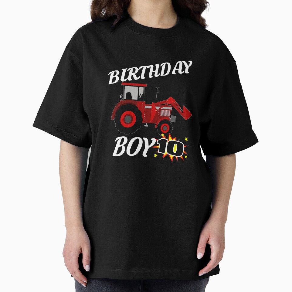 10 Years Old Birthday Design Red Tractor GifDesign by drwigglebutts