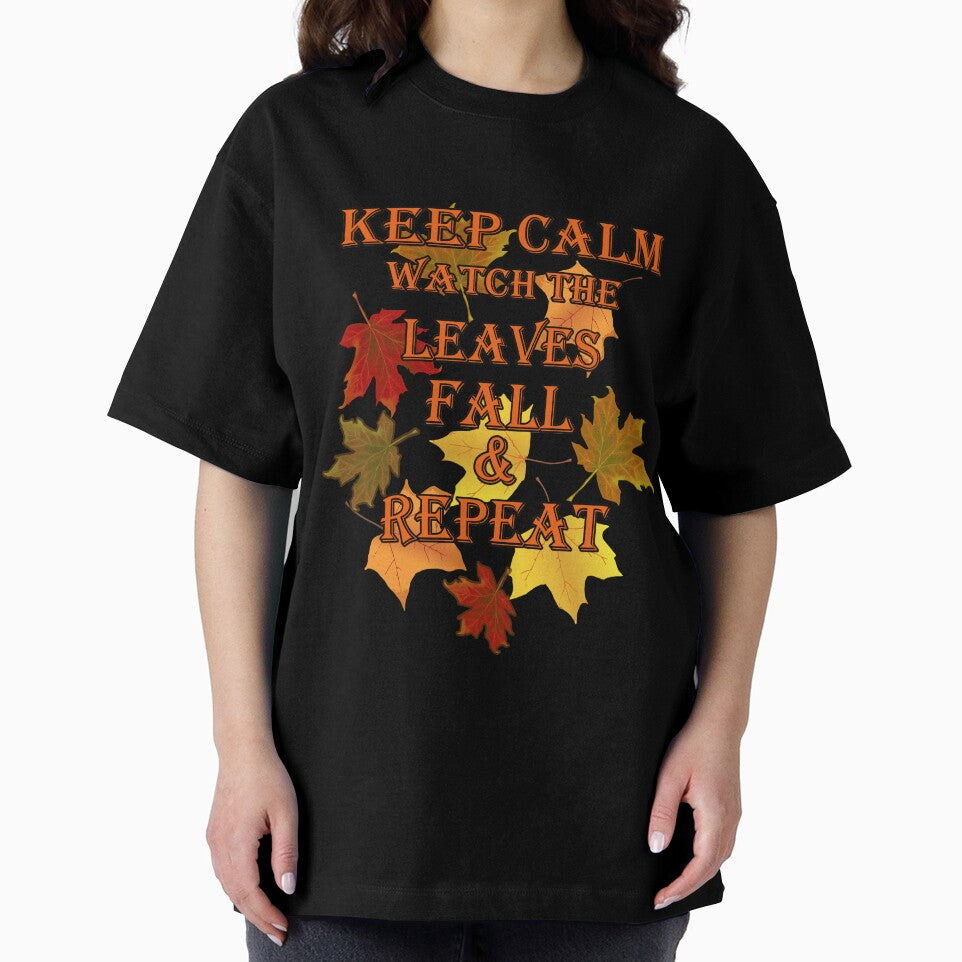 Funny, Inspirational Fall, Autumn Design, Keep Calm Watch The Leaves Fall & Repeat Fall Gift Products by Cute & Sassy Custom Gifting Boutiques
