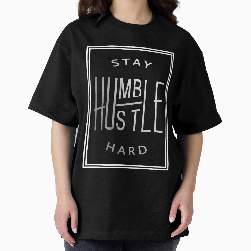 Stay humble hustle hard motivational black by Akazox