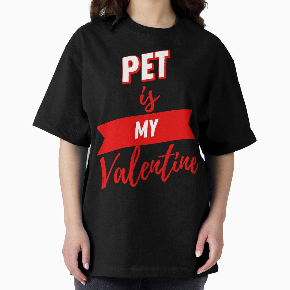 Valentines Day Couples Matching Valentine Fun | Pet Is My Valentine Red And Black by Rainbows Rock