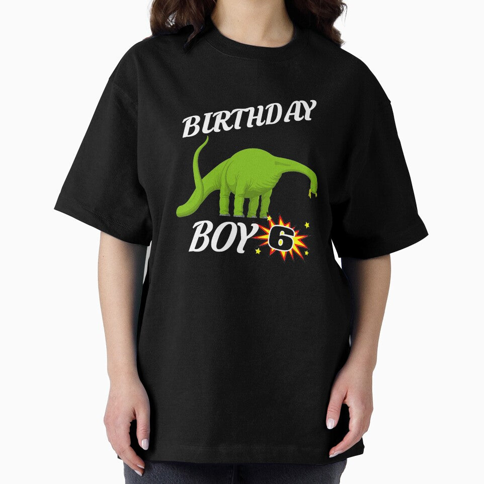 6 Years Old Birthday Design Brontosaurus GifDesign by drwigglebutts