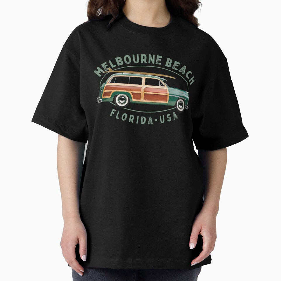 Melbourne Beach Florida Vintage Surfing Design by Futurebeachbum