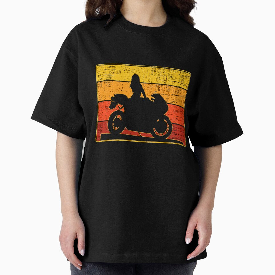 Biker Girl Motorbike Vintage by 74ninetees