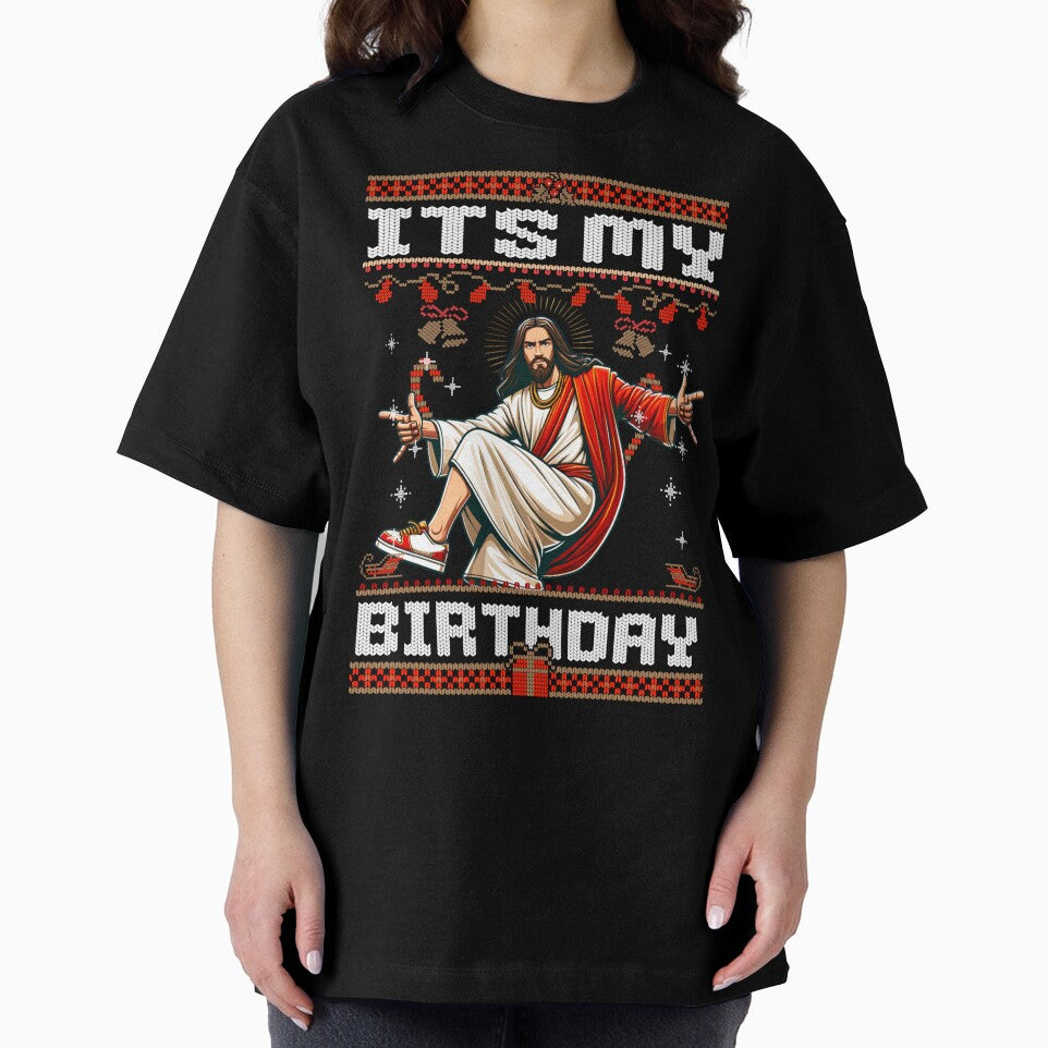 jesus its my birthday christmas xmas funny sweater by LayersDesign