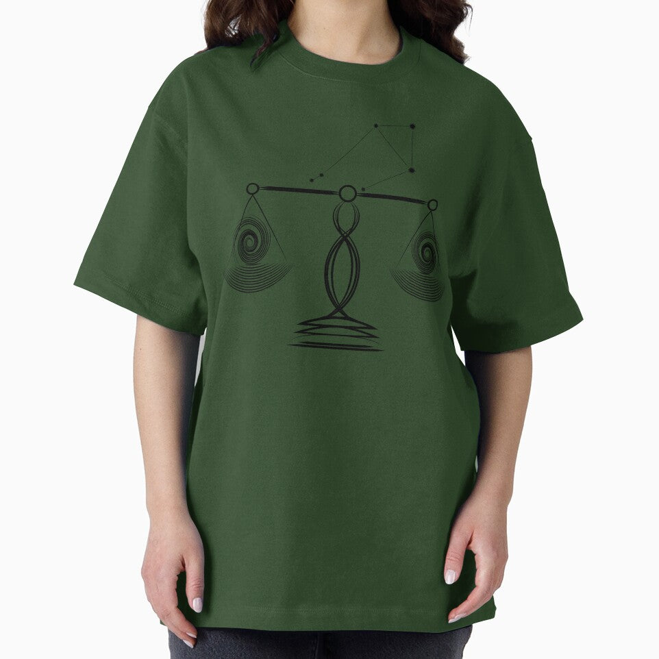 Libra Zodiac Constellation Black Modern Minimalist by JAMerArc