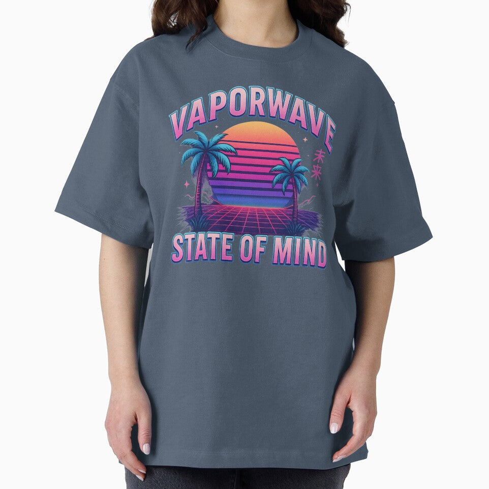 Vaporwave State of Mind – Retro Sunset & Synthwave Design by SVALANART