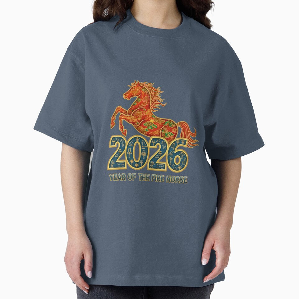 2026 Year of the Fire Horse - Ancient Egyptian Fusion Art Sticker by TheNileLoom