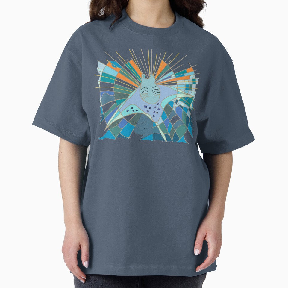 Mantaray heading towards the water surface under the sun by Arachne Art