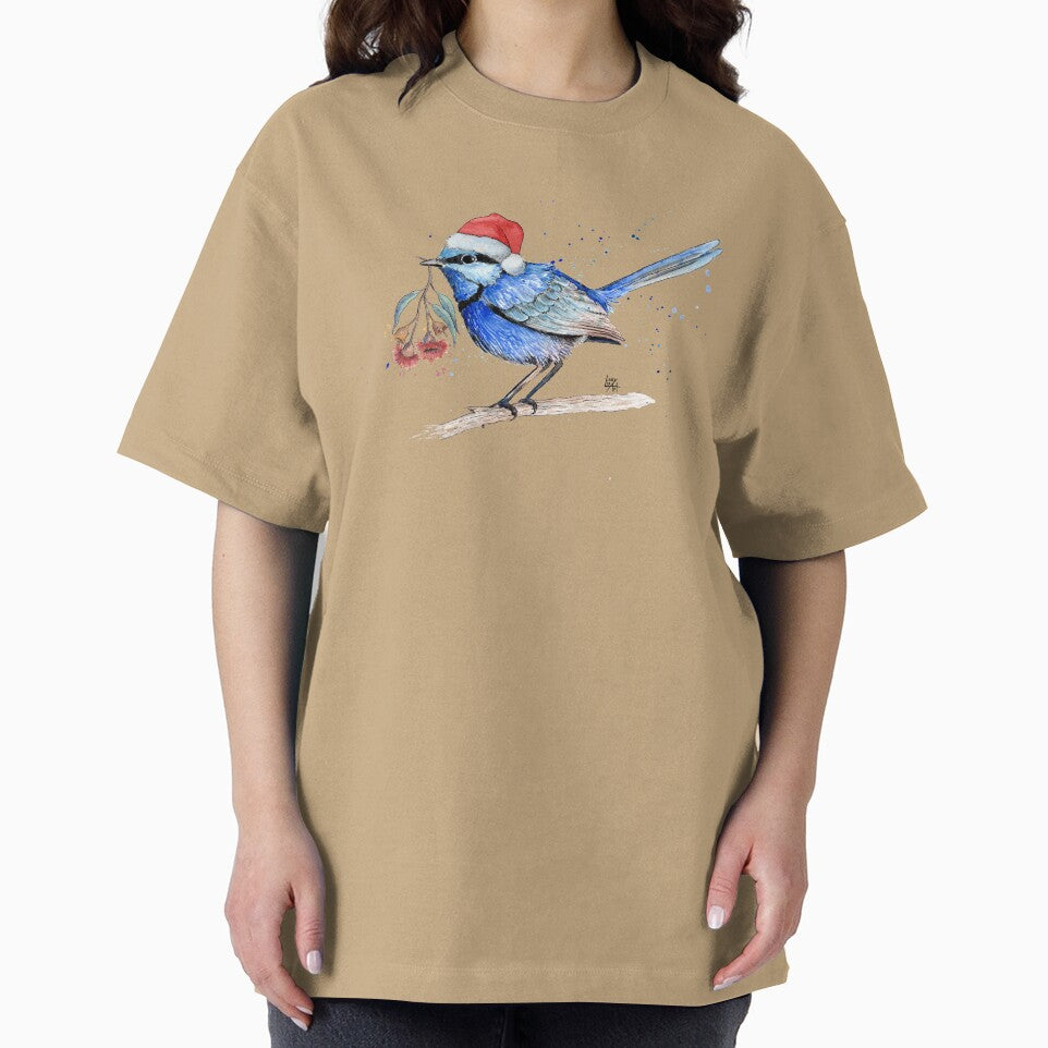 Christmas Splendid Fairy Wren by lucyluart
