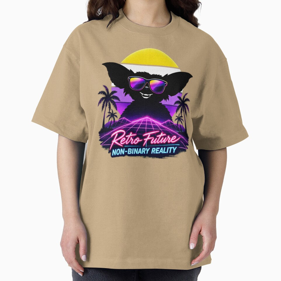 Retro Future Non-Binary Reality: 80s Synthwave Pride by rainbowgremlin