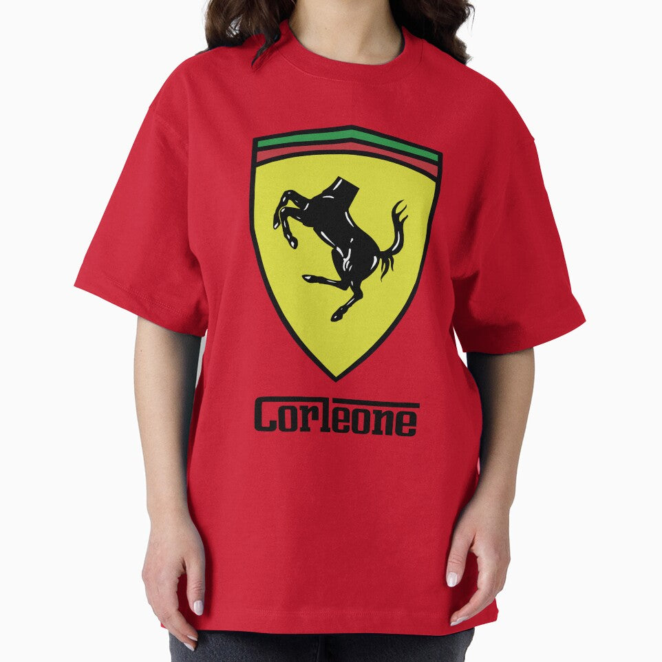 Corleone – Ferrari Logo Parody Tee by MikeMoreArt