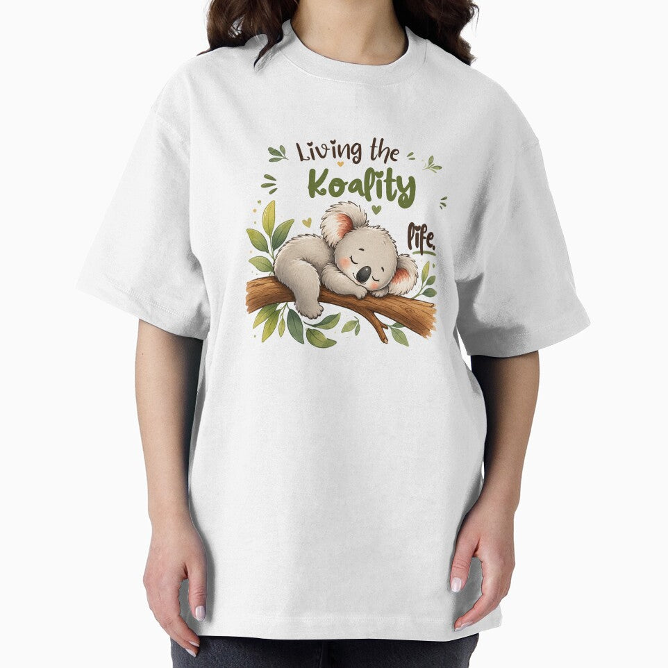 Living the Koality Life | Cute Sleeping Koala Cartoon Sticker | Kawaii Australian Animal Gift by CRAZZYDOODLES