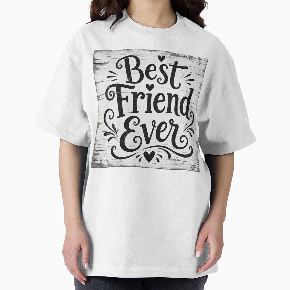 Best Friend Ever Black White Lettering by PamLeeDesign