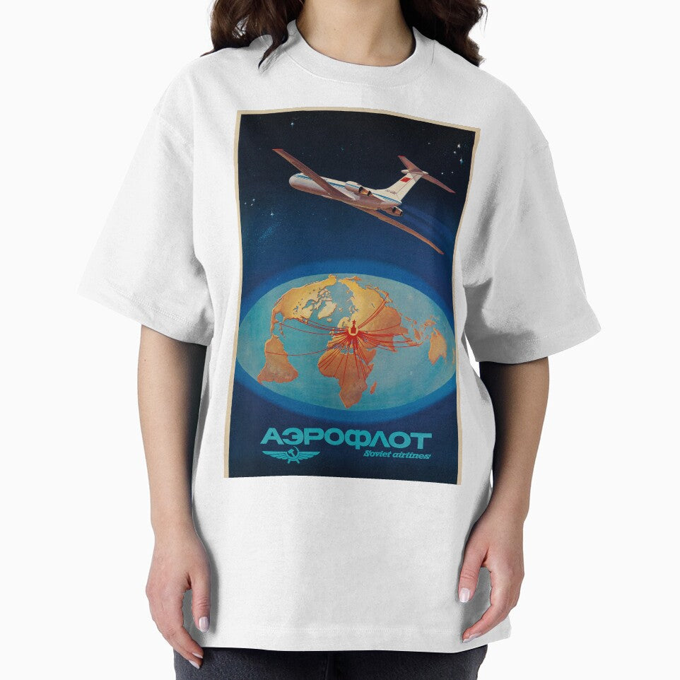 Aeroflot vintage travel poster by stickart-marek