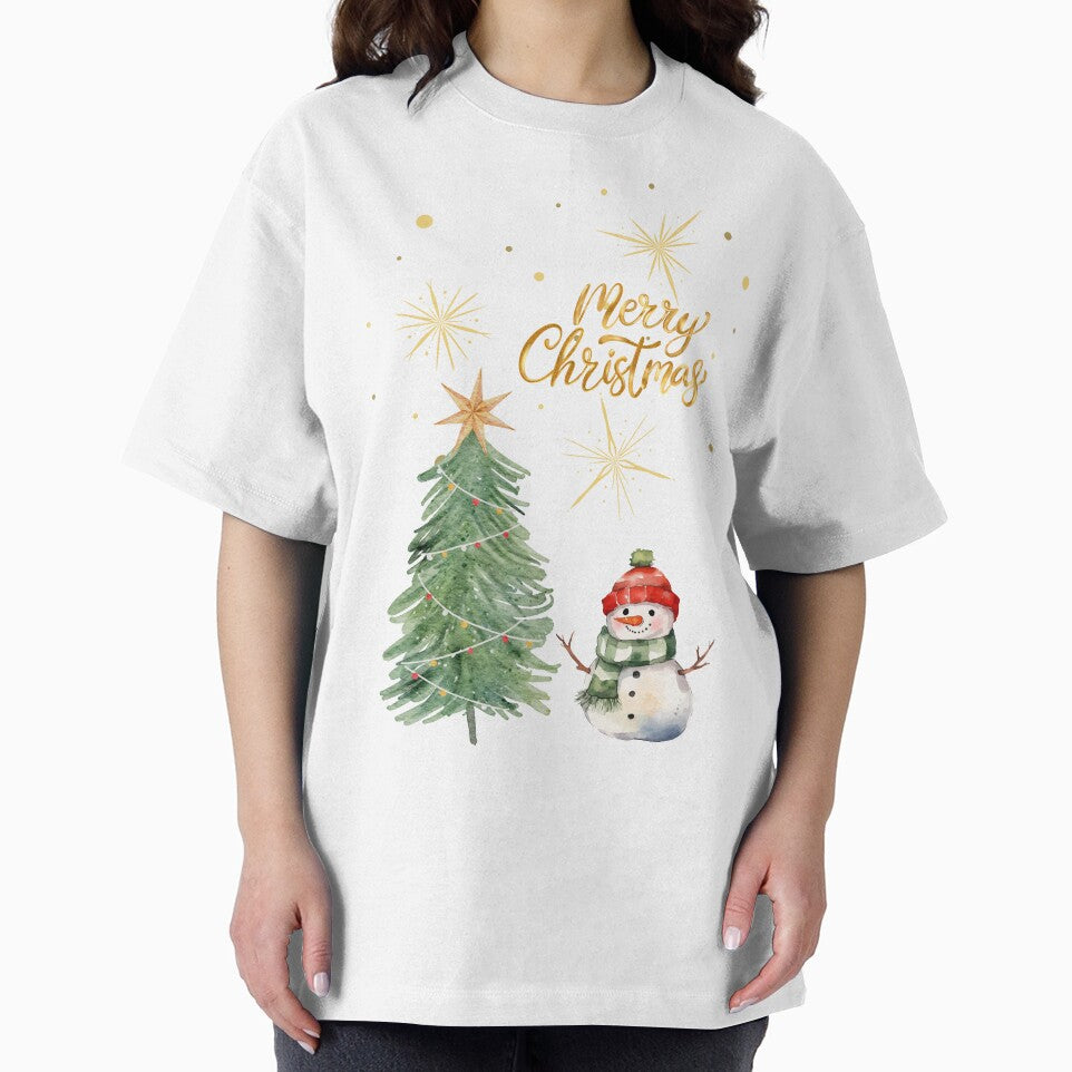 Merry Christmas Snowman and Tree by TeeGeeTees