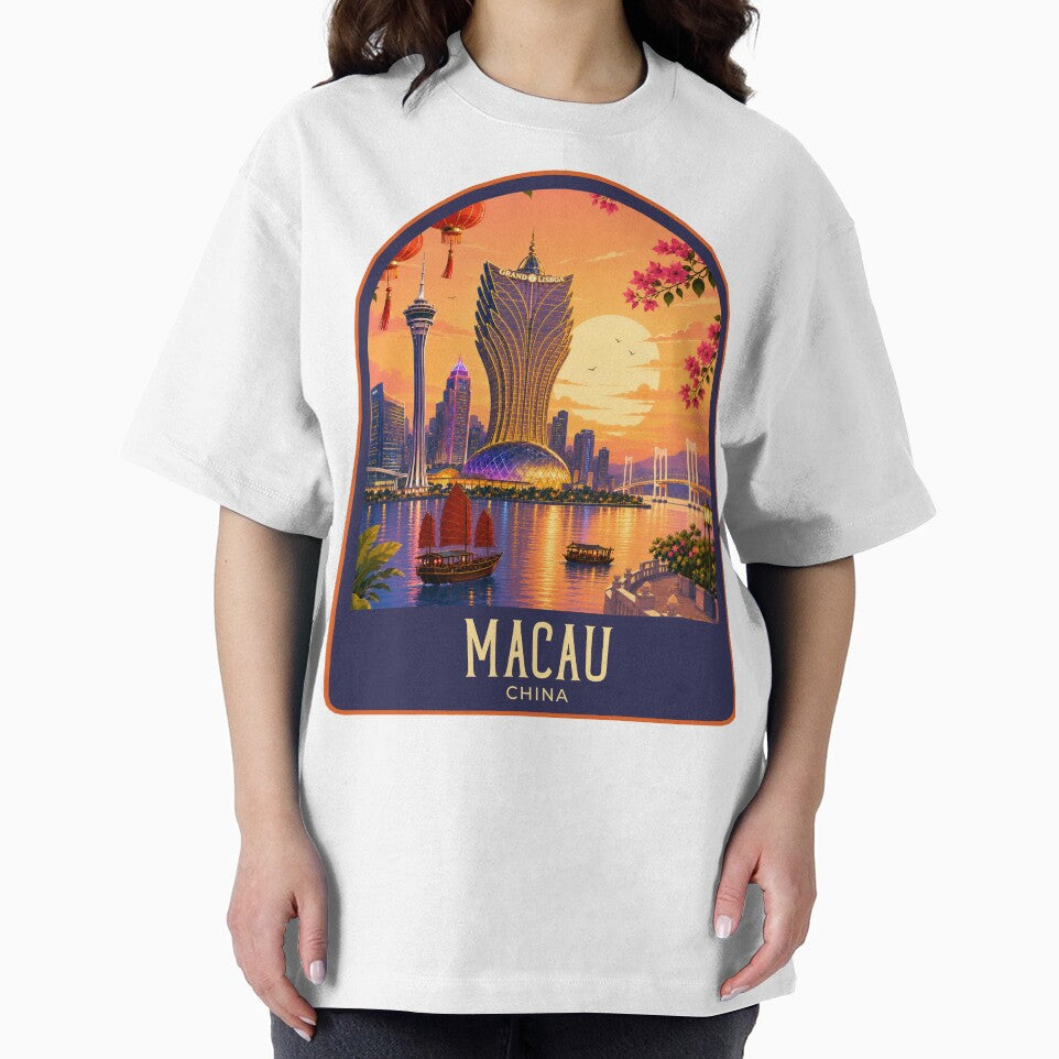 Macau Vintage Travel Illustration by HomeLivingCo