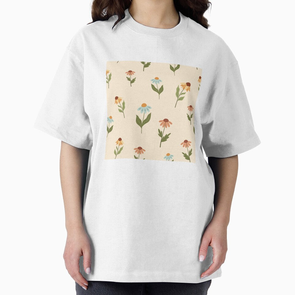 Retro 60s 70s Flowers - Vintage Floral Pattern by Julza Art