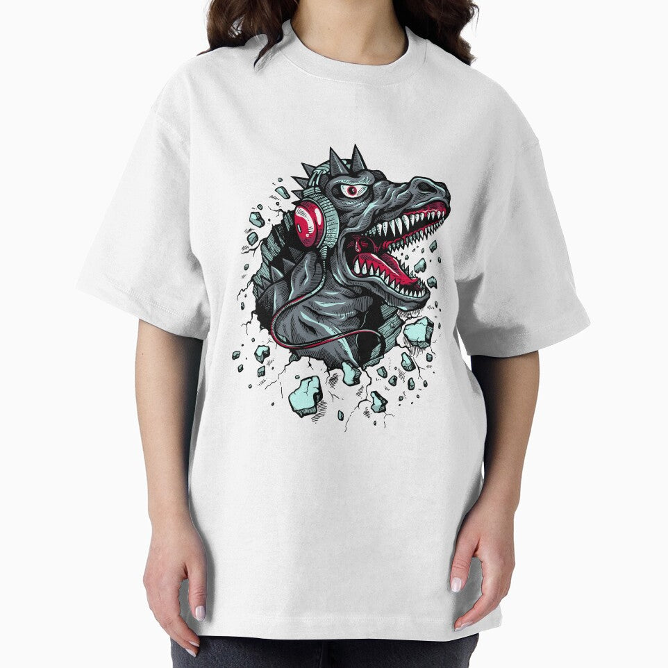 Rocking T Rex with Headphones by Rogue Heart Collective™