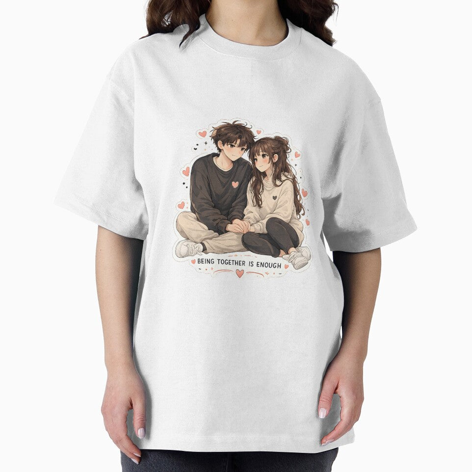 Being Together Is Enough | Cute Anime Couple Love Sticker by dreamz-world