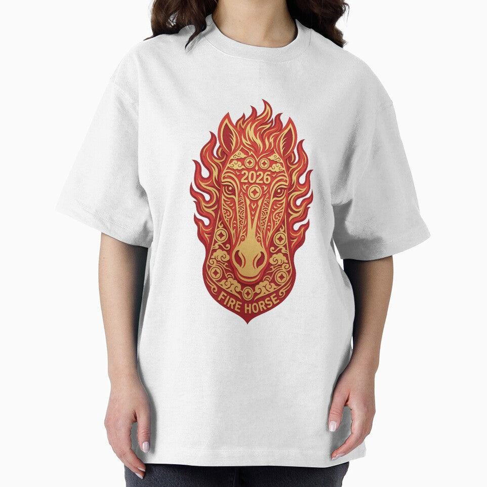 Red Fire Horse Head Portrait 2026 Chinese New Year by Bambear
